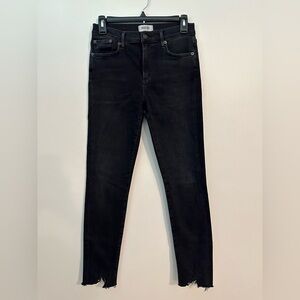 AGOLDE Zipper Fly Dark Wash Black Jeans Womens Size 27